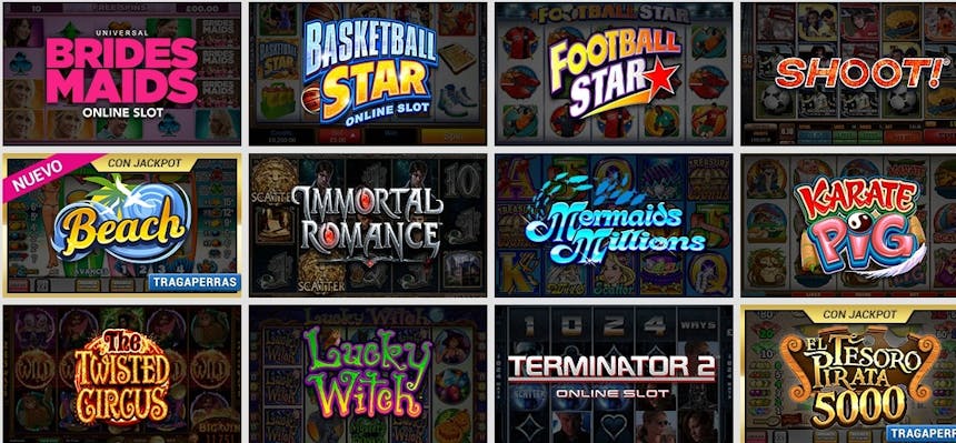 Máquinas tragamonedas, slots e tragaperras de JackpotCity