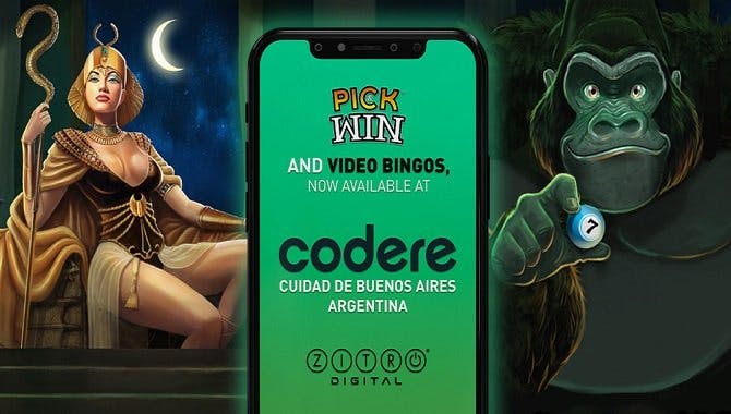Codere Argentina recibe una dotación de juegos del repertorio de Zitro Digital